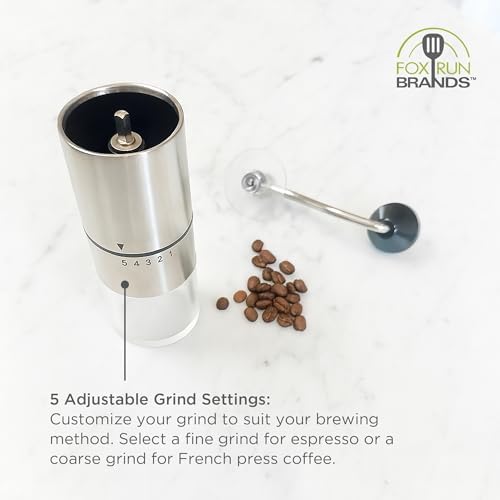 Fox Run Manual Coffee Grinder, Hand Crank Coffee Grinder for Espresso and More - Image 6