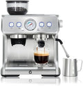 Stainless Steel Rich Coffee Machine w/Built-in Grinder – 20 Bar, 2.8l Removable Tank, Milk Frother Steam Wand for Latte & Cappuccino, Adjustable Shot Volume, Pro for Home Barista & Office by Unknown