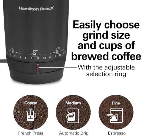 Hamilton Beach Custom Grind Electric Coffee Grinder For Up To 14 Cups - Image 2