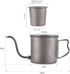 400ml Camping Kettles for Boiling Water, Coffee Kettle with Folding Handle+Removable Coffee Spout Coffee Pot with Coffee Filter/Small Cup, Lightweight Tea Kettle for Picnic Backpacking Hiking - Image 5