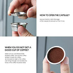 Stainless Steel Reusable Coffee Capsulefor Cappuccino, Latte, Americano Easy to and Original Design - Image 3
