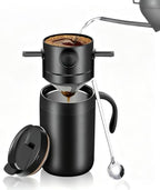 Portable Pour-Over Coffee Mug with Stainless Steel Filter by Unknown