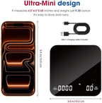 Mik-Nana Mini Coffee Scale with Timer, 2kg/0.1g Rechargeable Espresso Scale - Image 3