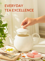 Sweese Porcelain Teapot, 40 Ounce Tea Pot - Large Enough for 5 Cups, White (Pack of 3) - Image 5