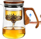 Magnetic Tea Pot with Infuser, Magic Loose Leaf Enchantipot, Borosilicate Glass Tea Maker with Strainer, One-Touch Tea Separation, Heat Resistant Tea Pot for Home & Office - 25.4oz (750ml) by Unknown