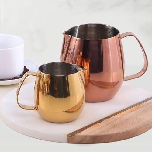 Large Capacity Milk Steaming Pitcher with Ergonomic Grip, 300/420 / 600ML Stainless Steel Frother Cup for Use Coffee Frother Pitcher with Ergonomic Handle - Image 6
