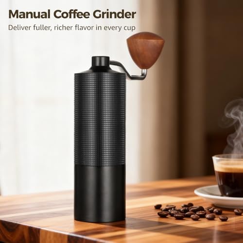 Manual Coffee Grinder, Hand Burr Coffee Grinder with Steel Core, Adjustable Grind, Portable for Home Travel - Image 2