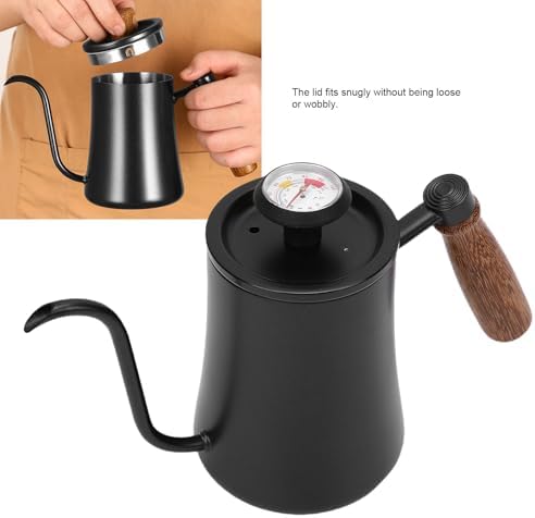 Gooseneck Kettle, 500ML Stainless Steel Pour Over Coffee Kettle with Thermometer, Small Stove Top Water Boiler for Tea Hot Chocolate and Home Camping Brewing - Image 3