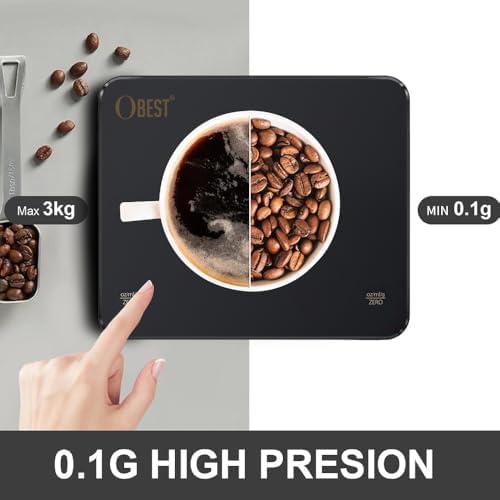 OBEST Mini Coffee Scale with Timer, Rechargeable Espresso Scale with Type-C - Image 4