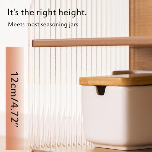 2-Tier Wooden Mug Holder Countertop, Bamboo Counter Shelf for Tea Coffee Bar Accessories, Matcha Stand, Kitchen Condiment Storage Rack,Coffee Station Organizer for Cabinet,Natural - Image 5