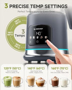 AMZCHEF 5-in-1 Milk Frother and Steamer with IH Heating & Adjustable Temp - Image 4