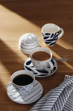 Lenox Blue Bay 4-Piece Teacup & Saucer Set, 2.09, White - Image 4