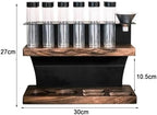 2-Tier Coffee Tool Storage Stand, Single Dose Coffee Bean Cellars, with 12 Pcs Tubes, Capacity of A Single Bottle 23-25g, with Hopper, Exhaust Valve, for Cafe, Kitchen ﻿ - Image 5
