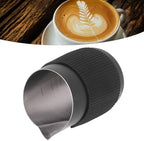Handleless Milk Frothing Jug, Milk Pitcher 15.2 oz, Milk Frother Steamer Cup Stainless Steel Espresso Cup, Sharp Spout - Image 2