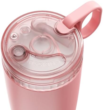 KISSKIND Leakproof Iced Coffee Tumbler 24 oz, Insulated Ceramic Lined Cup - Image 4