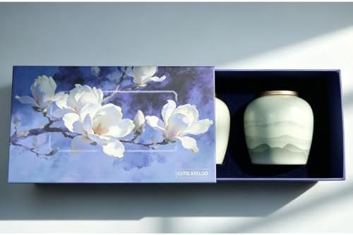 2-Pack Chinese Ceramic Storage Jars, 220ml Porcelain Canisters with Gift Box – Overglaze Art Designs, Airtight Tea Spice Coffee Container, Oriental Home Decor (Ink Landscape) - Image 6