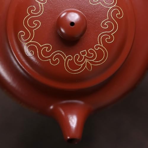 Tea Kettle Home Use Gold-Inlaid Antique Teapot Tea Room Desktop Purple Clay Teapot Ceramic Tea Infuser - Image 3