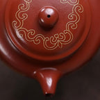 Tea Kettle Home Use Gold-Inlaid Antique Teapot Tea Room Desktop Purple Clay Teapot Ceramic Tea Infuser - Image 3