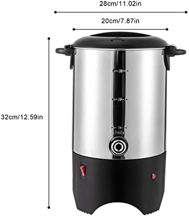 175Oz Coffee Carafe Stainless Steel, Fast-Heating 1kW w/Reusable Filter, Anti-Scald Handles & Auto Shut-Off, Large Hot Water Carafe Cocoa Dispenser for Events Catering Office Party - Image 7