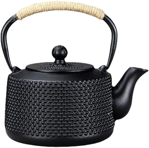 Cast Iron Teapot, 850ml Tetsubin Japanese Tea Kettle for Loose Leaf and Tea Bags, Tea Pot Cast Iron Tetsubin Tea Ceremony Accessory by Luxylei