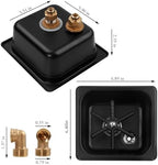 YBB Cup Washing Machine Rinser Pitcher, Black Glass Cleaning Rinser for Bar Cafe Pan Dimensions Rinser (6.9" x 6.4" x 2.6") - Image 2