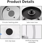Full-Automatic Steam Boiling Water Frothing Machine,4 in 1 Milk Steamer,550ml Commercial Steam Milk Frother Machine,for Latte - Image 6