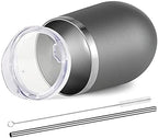 VEGOND Wine Tumblers Bulk 6 Pack, 12oz Stainless Steel Stemless Wine Glass with Lids and Straws, Double Wall Vacuum Insulated Tumbler Cup, Coffee Mug for Cold Hot Drinks - Image 5