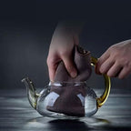 Removable Transparent Glass teapot Home with Infuser Small Tea Kettle Portable Tea Maker Container Tea Set Cleanable - Image 6