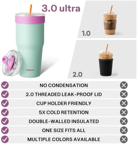 BABLOV GO-PAL 30oz Coffee Tumbler Insulated & To-go Iced Coffee Cup - Image 3