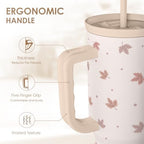 Fall Maple Leaf Stainless Steel Tumbler with Handle 40 Ounces Insulated, Travel Cup for Women Girls Friends Teens - Image 3