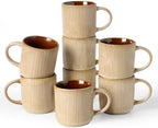 famiware Coffee Mug Set of 8, Star 12 oz Ceramic Mugs Cups Set with Handle by Famiware