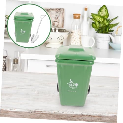 Trash Can Cup Espresso Glass Stoneware Coffee Mugs Beverage Mugs Drinking Funny Mug Funny Coffee Cup Funny Shot Glasses Porcelain Tea Cup Ceramic Office Concentrate Gift Cup-Green||12.5X12.5X12.5CM - Image 5