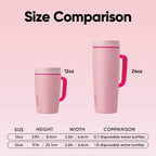 Owala SmoothSip Slider Stainless Steel Insulated Travel Mug with Handle, 100% Leak Proof, For Hot and Cold Drinks, Travel Friendly with Sliding Lock Lid, 12oz, BPA Free, Leak Proof, Pucker Up - Image 6