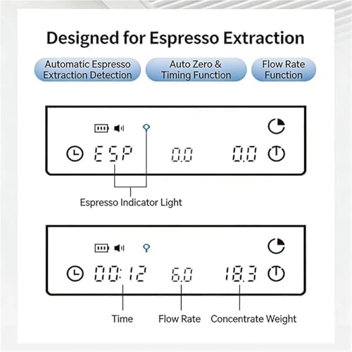 Coffee Scale Pour Over Coffee Scale Espresso Scale,Flow Rate, Auto Timer,Ratio, 3 Brewing Modes, 2kg Capacity(Basic3 Scale Black) - Image 6