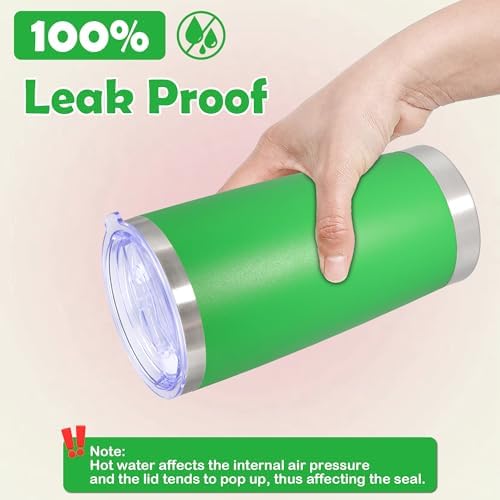 20oz Tumbler Stainless Steel Tumbler Coffee Tumbler with Lid Green, 4P - Image 6