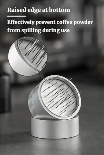 Compatible for EXSX Espresso Stirrer WDT Tool, Coffee Powder Distribution Tool Fits 51mm 53mm 54mm 58mm Portafilters for Home Espresso Preparation(58mm SILVER) - Image 2