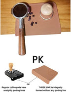 2 Pack Coffee Tamper Mat, Silicone Espresso Tamping Station with 90 Degree Corner, Brown, 51mm Diameter, for Coffee Bar, Kitchen Counter (51mm / 2.01in Tamper) - Image 5