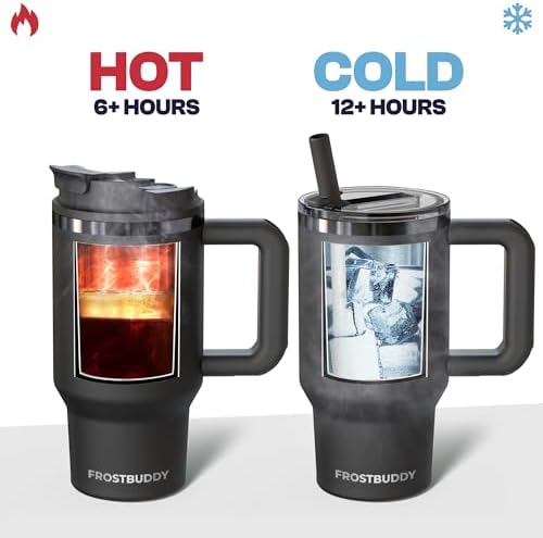 Frost Buddy Thicc Buddy 16oz Tumbler - Spill-Proof Flip Lid (Blue Pencil) - Image 5