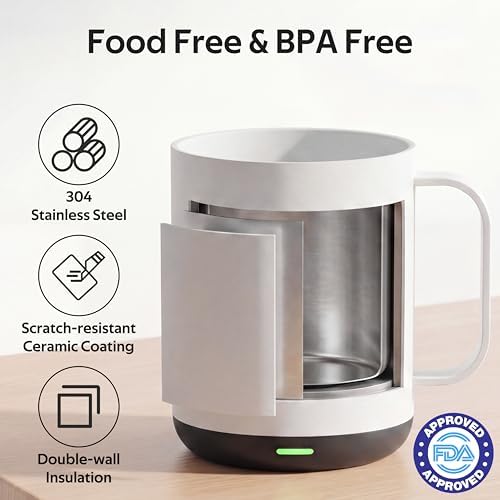 BSUNTA 16oz Self Heating Coffee Mug, Rechargeable Electric Heated Mug - Image 2