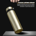 40 oz Smart Water Bottles with Digital Temperature Display Coffee Tea Infuser Bottle LED Thermal Cup Double Walled Vacuum Insulated Stainless Steel Flask Leak Proof Travel Mug Keep Warm (gold) - Image 3