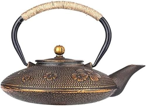 Cast Iron Tetsubin Teapot Vintage Cast Iron Tea Kettle, Japanese Handmade Small Tea Maker with Infuser Basket, for Party Office Home,Tea Accessories Tea Pot-1.8L/28(1.8L) by Unknown