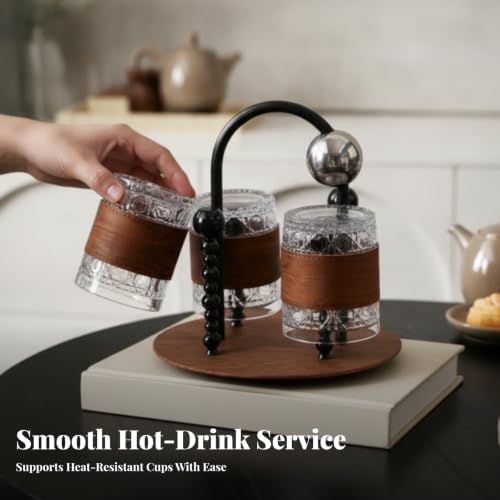 Cup Draining Rack with Tray Base Decorative, Stable, Coffee Mug Tree, for Kitchen Counter, Hosts - Image 2