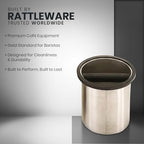 Rattleware Stainless Steel Round Espresso Knock Box, Bottom Closed 6.25x7.5 - Image 6
