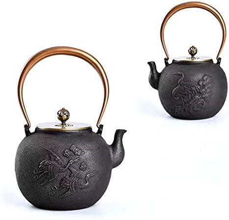 tetsubin Cast iron Tea Kettle workshop Healthy japanese Tea pot with Stainless Steel Infuser（47.3 oz） - Image 3