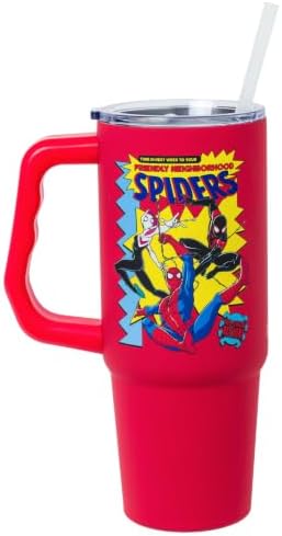 Silver Buffalo Marvel Spider-Man Soft Touch Stainless Steel Tumbler, 30oz - Image 2