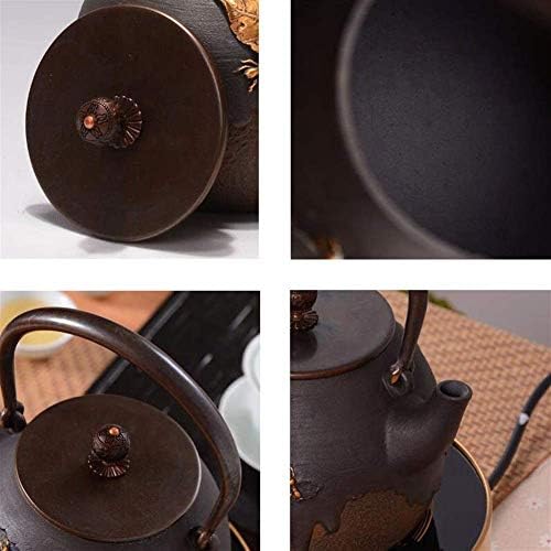 Japanese Cast Iron Tetsubin Teapot Teapot Tetsubin Tea Kettle Japan Teapot Southern Cast Iron Kettle 1400ml Large Japanese Tea Pots Health Boiler Scale Pot Tea Accessorie - Image 5