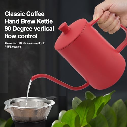pour Over Coffee Kettle, Professional Large Capacity Gooseneck Stainless Steel Coffee Tea Pot with Thermometer for Home Use and Easy to Carry - Image 3