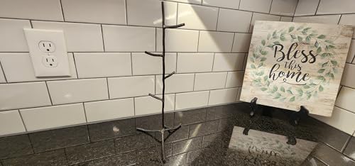 Hand-Forged Coffee Mug Tree – Rustic Steel Mug Holder for Countertop or Shelf, Blacksmith Made Kitchen Organizer - Image 3