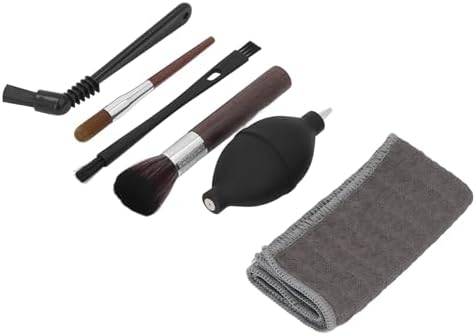6-Piece Coffee Machine Brush Set with Wooden and Nylon Brushes, Towel, Air Blower for Coffee Maker and Grinder - Image 5