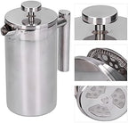 Gavigain French Press Coffee Maker, Stainless Steel French Press Coffee Maker Double Wall Metal Insulation Coffee Press & Tea Brewer for Good Coffee and Tea Home Office (1000ml) - Image 4